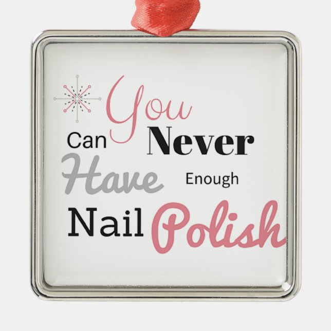 Nail polish lover- Click to purchase Metal Tree Decoration (Front)