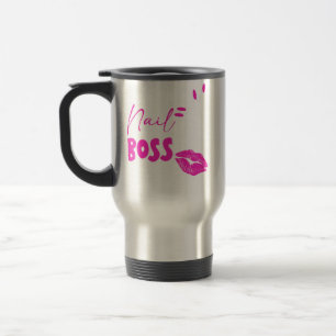 Nail Polish Lover Gift 'Nail Boss' Nail Tech Nail  Travel Mug