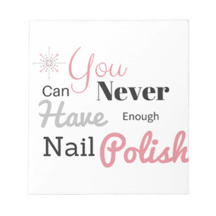 Nail polish lover notepad