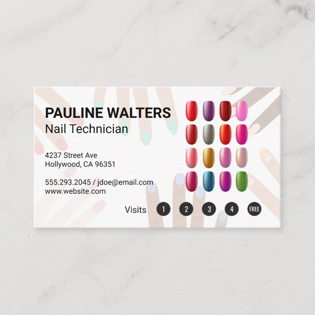 Nail Polish | Manicure Pedicure Loyalty Card (Front)