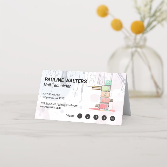 Nail Polish | Manicure Tools Loyalty Card (Front)