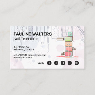 Nail Polish   Manicure Tools Loyalty Card