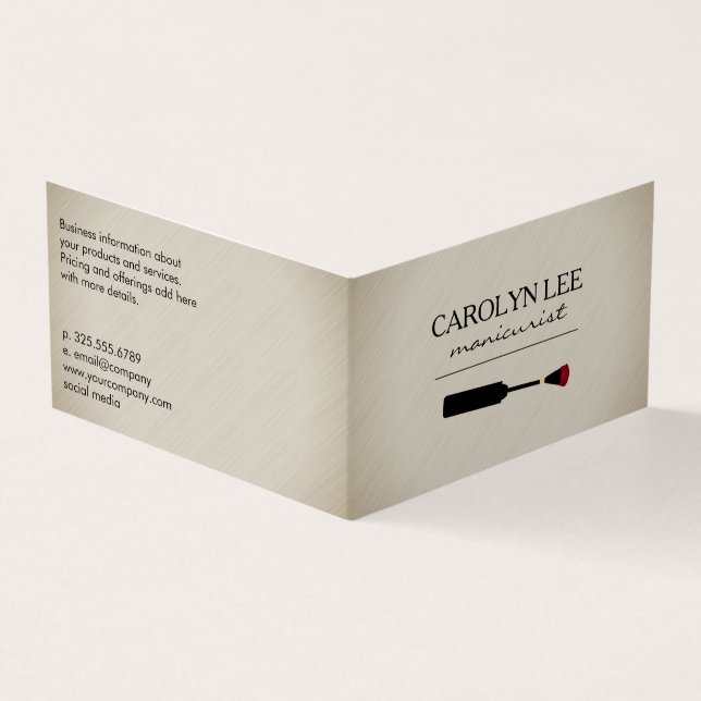 Nail Polish | Manicurist Business Card (Outside)