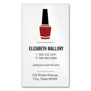 Nail Polish Minimalist Magnetic Business Card