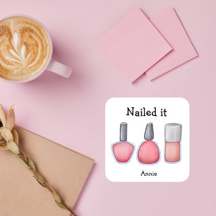 Nail Polish Nailed it Square Sticker