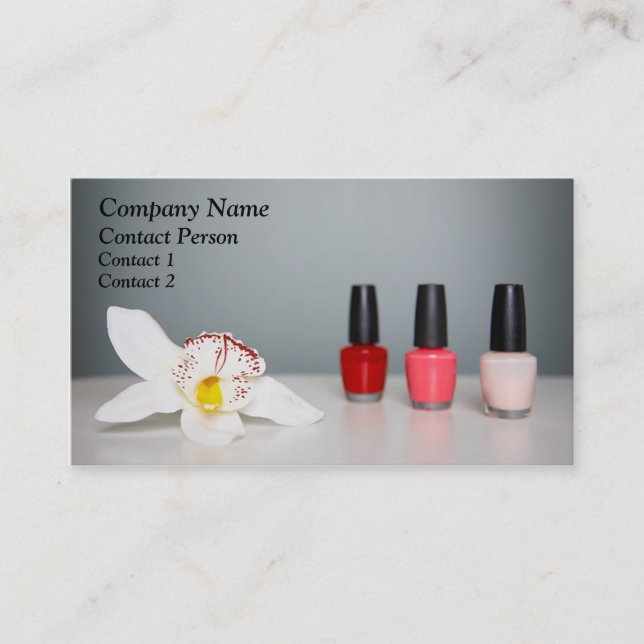 Nail Polish & Orchid Profile Card (Front)