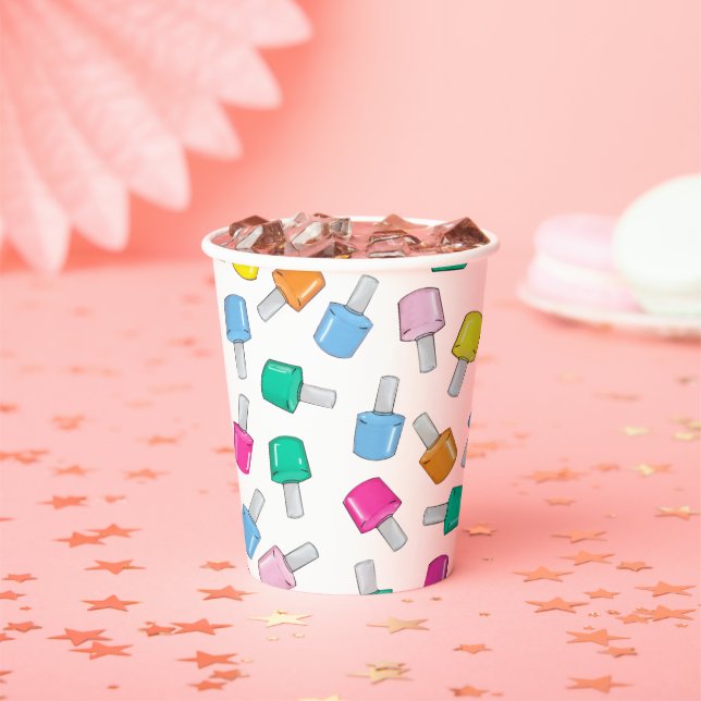 Nail Polish Spa Party Manicure Beauty Birthday Paper Cups (Insitu)