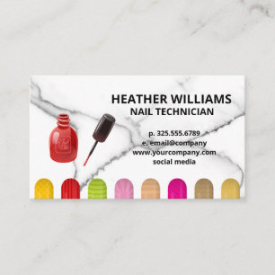 Nail Polish Splash Bottle   Colour Manicured Nails Business Card