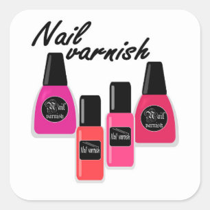 Nail Polish Square Sticker