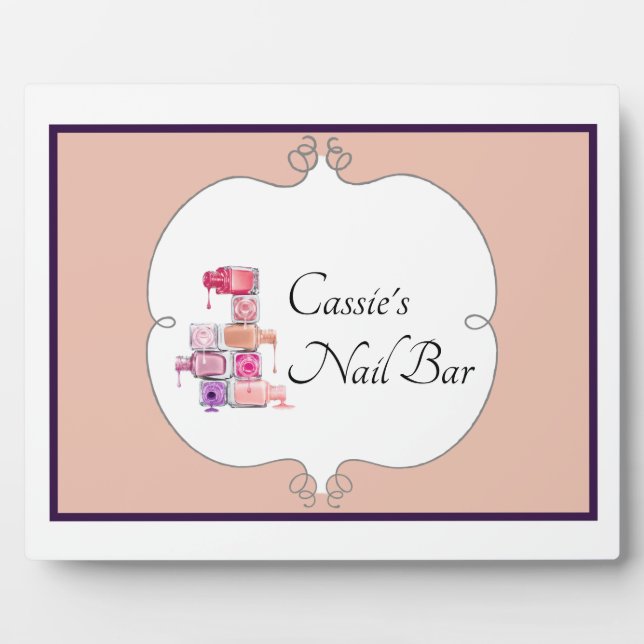 Nail Polish Stack Personalised Plaque (Front)