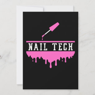 Nail Polish Tech Technician Manicurist Pedicurist  Invitation