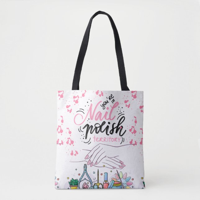 nail polish territory tote bag (Front)