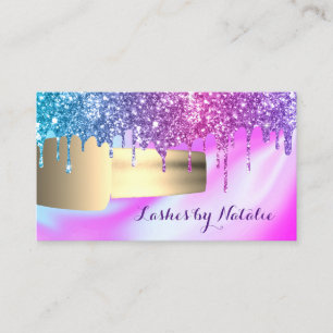 Nail Polish Unicorn Glitter Drips Manicurist Business Card