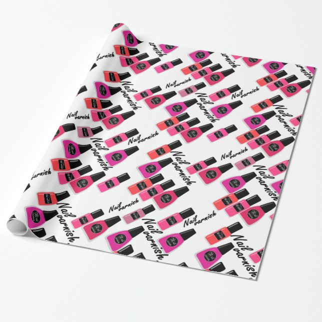 Nail Polish Wrapping Paper (Unrolled)