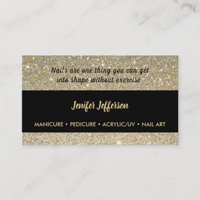 Nail quote Salon  Business Card (Front)