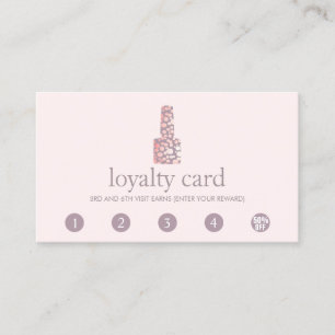 Nail Salon 5 Punch Customer Loyalty Card