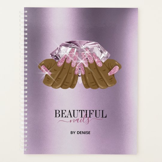 nail salon appointment book hand nails technician planner | Zazzle.co.uk
