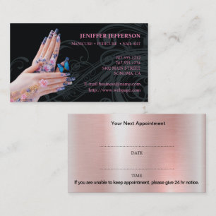 Nail Salon Appointment Business Card