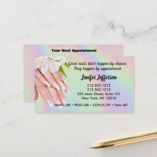 Nail Salon Appointment Business Card