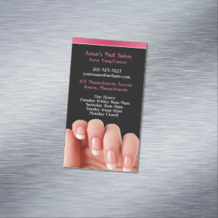Nail Salon Artist Magnetic Business Card