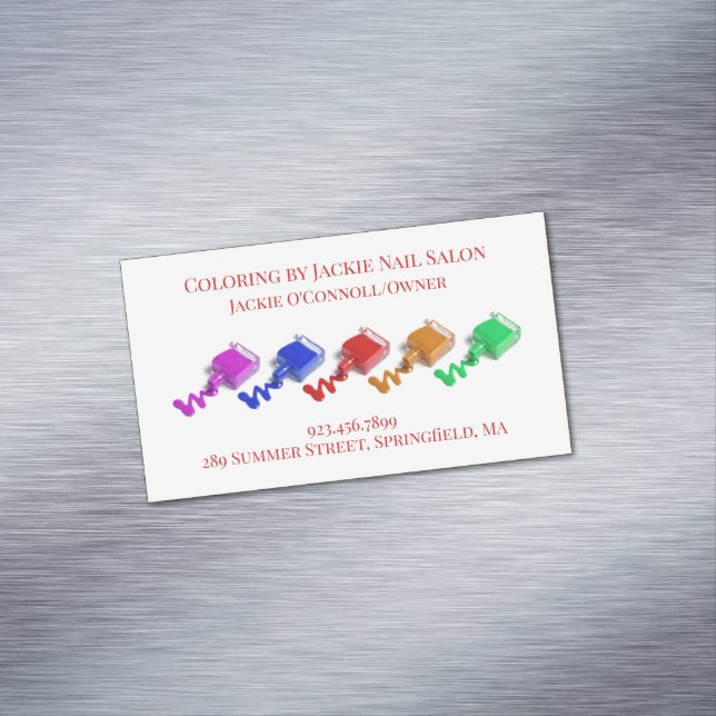 Nail Salon Artist Magnetic Business Card (In Situ)
