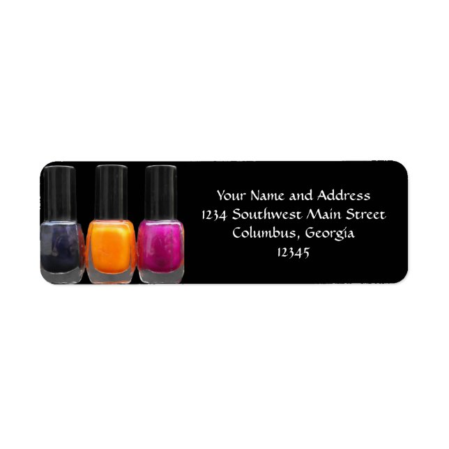 Nail Salon Business, Bright Polish Bottles (Front)
