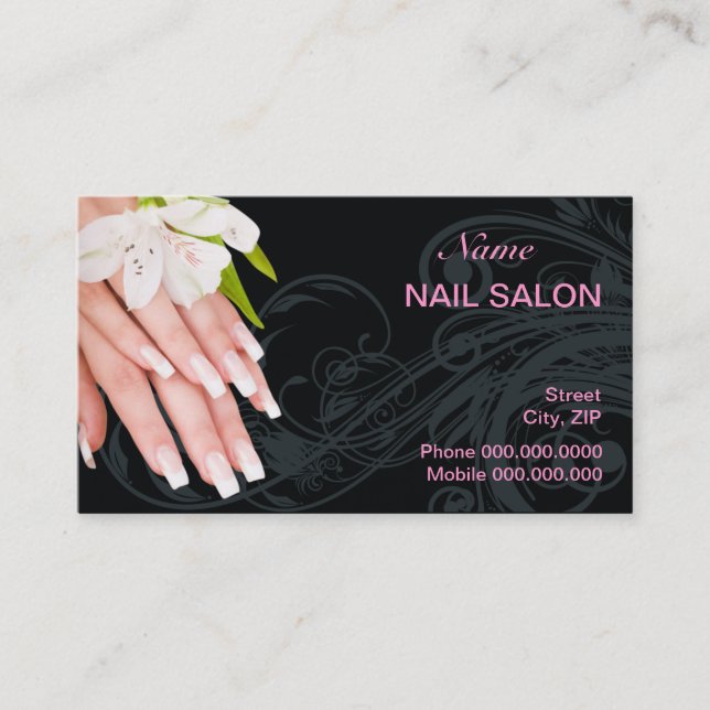 Nail Salon Business Card (Front)