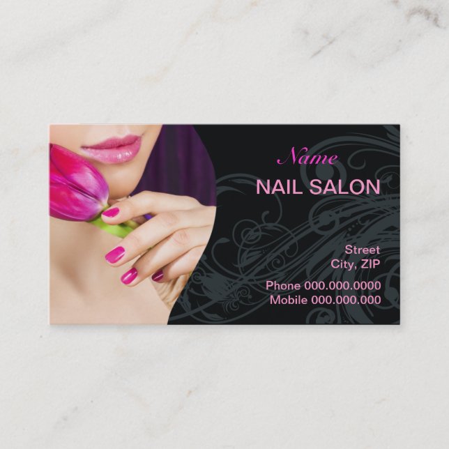 Nail Salon Business Card (Front)