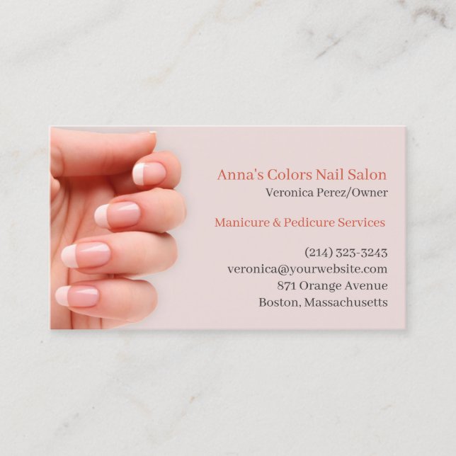 Nail Salon Business Card (Front)