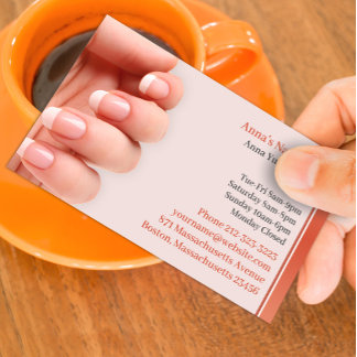 Nail Salon Business Card with Appointment