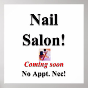 Nail Salon Coming Soon Poster Matte
