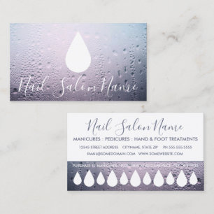 nail salon liquid drops loyalty punch card