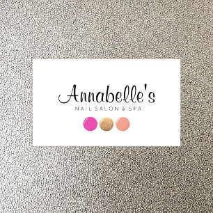 Nail Salon Manicurist Glitter Nail Polish Drop Business Card