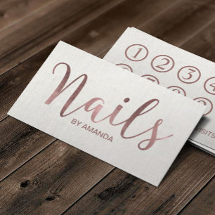 Nail Salon Manicurist Rose Gold Script Loyalty