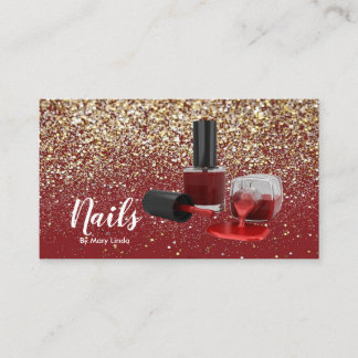 Nail Salon Modern Nail Technician Business Card