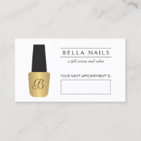 Nail Salon Monogram Faux Gold Polish Appointment