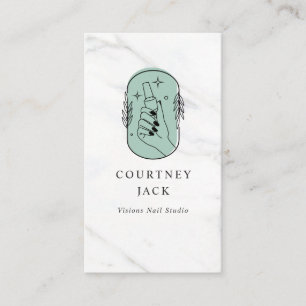 Nail Salon Nail Stylist Manicurist Luxury Marble Business Card