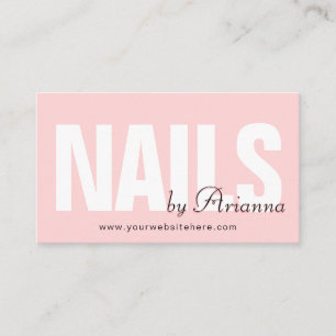 Nail Salon Nail Tech Nail Stylist Blush Pink Business Card