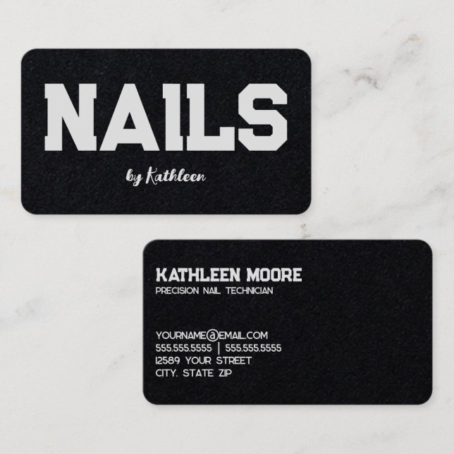 Nail Salon Nail Technician Business Card (Front/Back)