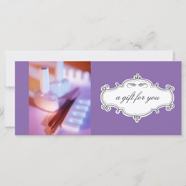 Nail Salon or Day Spa Gift Certificates (Front)