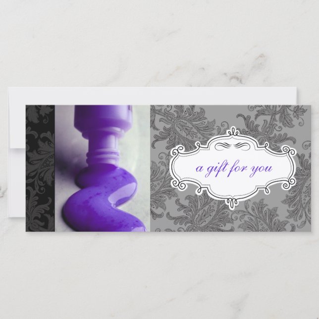 Nail Salon or Day Spa Gift Certificates (Front)