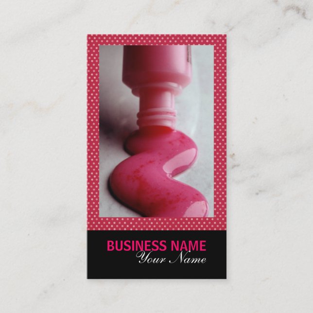 Nail Salon or Nail Technician Business Cards (Front)