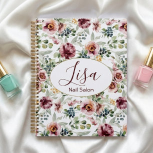 Nail salon personalised floral planner 