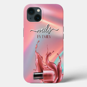 Nail Salon Polish Bottle Splash Pastel  iPhone 13 Case