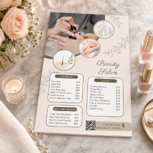 Nail Salon Price List Manicure Pedicure Flyer