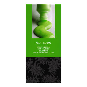 Nail Salon Services Price List {Lime Green} Rack Card