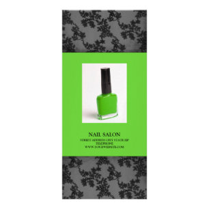 Nail Salon Services Price List {Lime Green} Rack Card