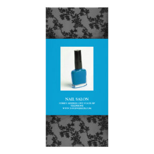 Nail Salon Services Price List {Teal Blue} Rack Card