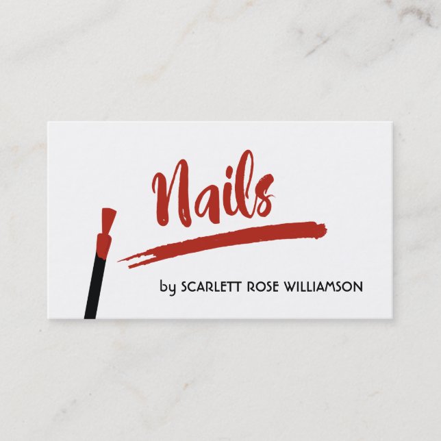 Nail Salon Stylist Business Cards (Front)