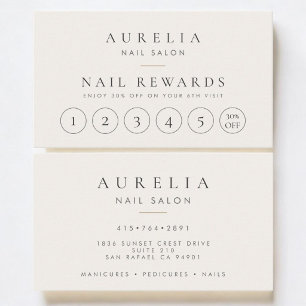 Nail Salon Stylist Loyalty Card